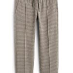 Stitch Fix women’s khaki pull-on houndstooth trousers.