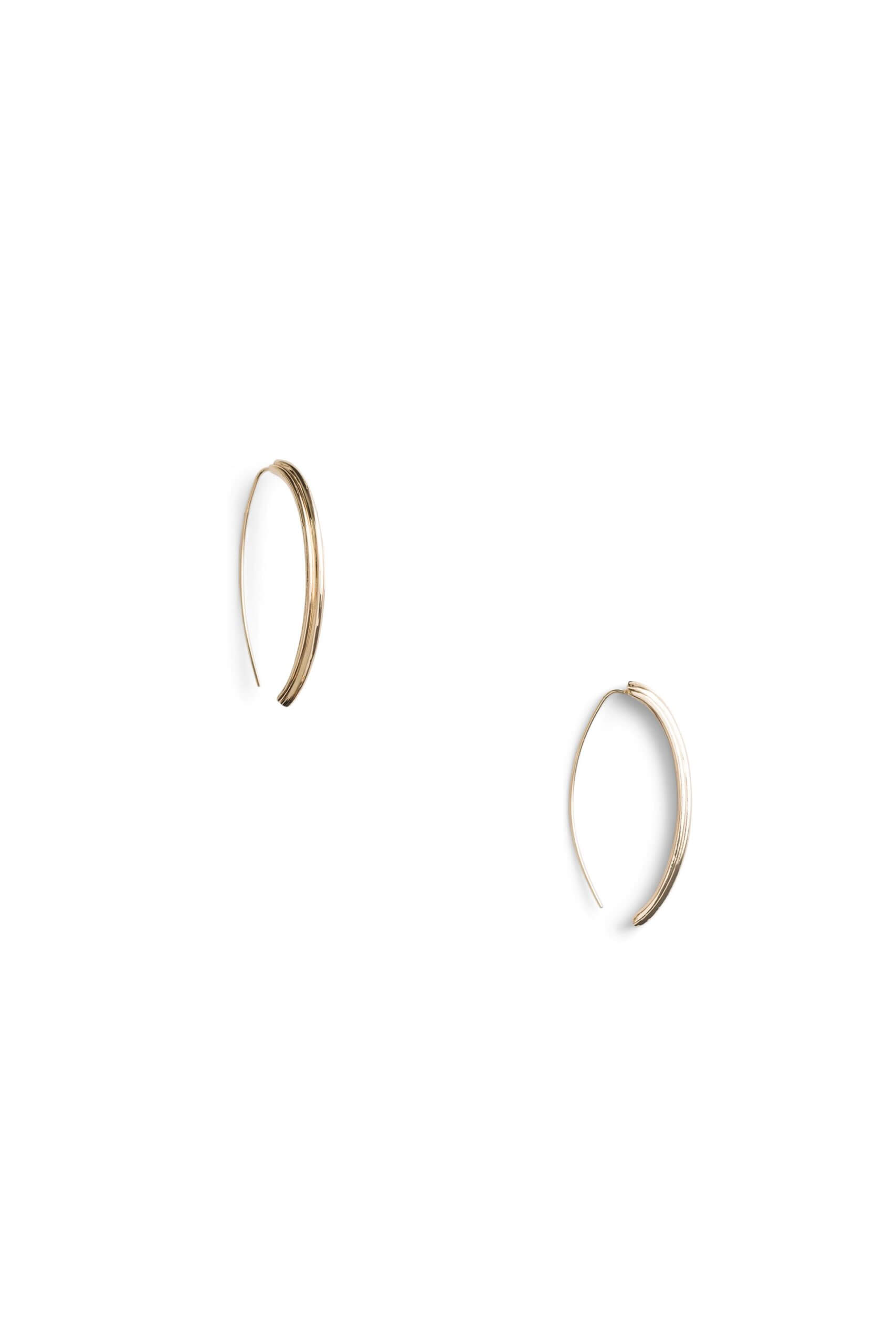 Stitch Fix women’s gold threader hoop earrings.