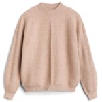 Stitch Fix women's taupe mock-neck sweater.