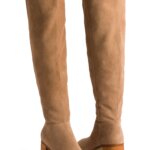 Stitch Fix women’s light brown over-the-knee boots with stacked heels.