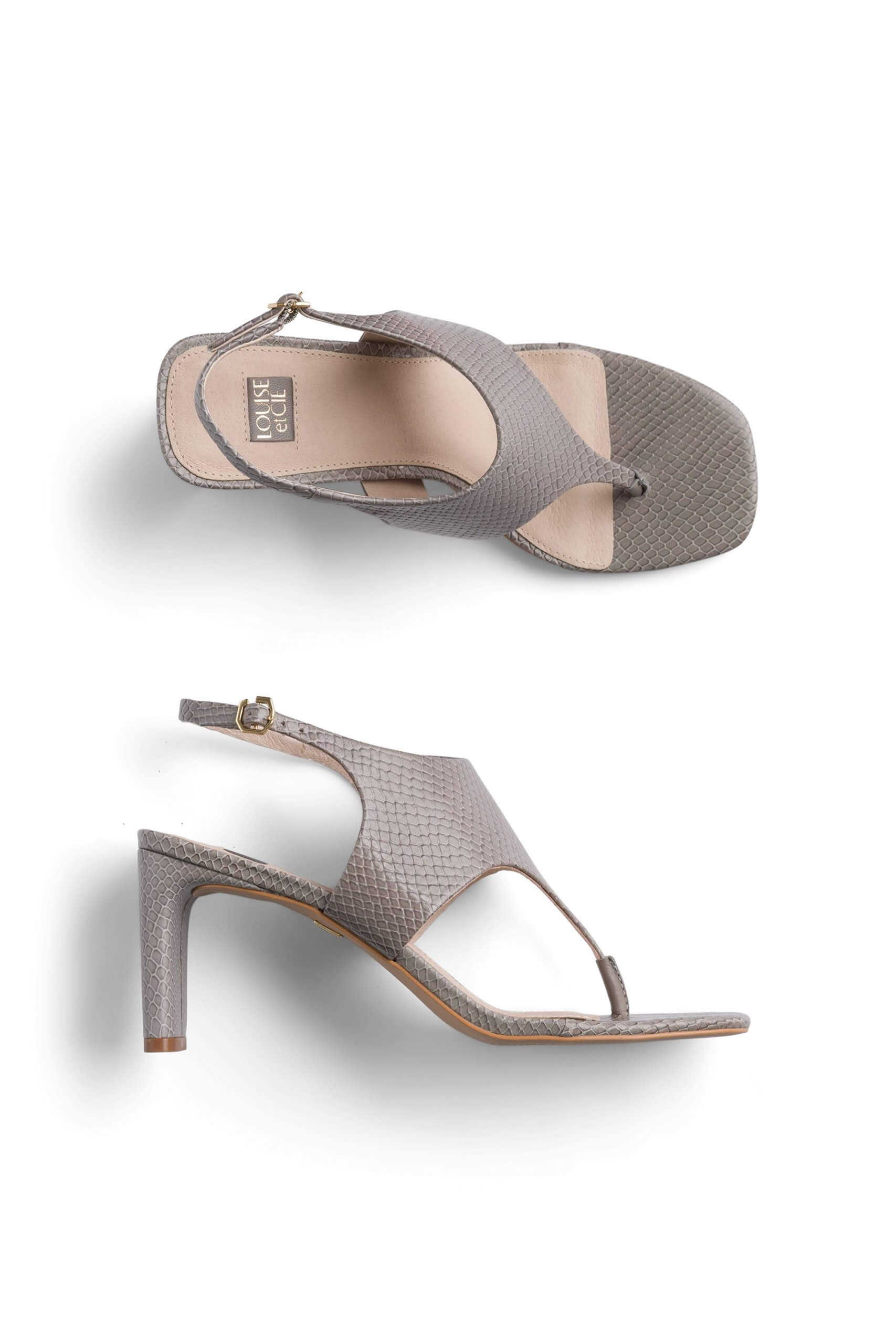 Stitch Fix Women's taupe heeled sandals.