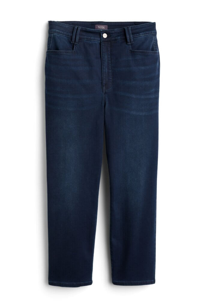 Stitch Fix women’s dark-wash straight-leg blue jeans.