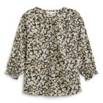 Stitch Fix women’s ditsy floral blouse with three-quarter length sleeves.