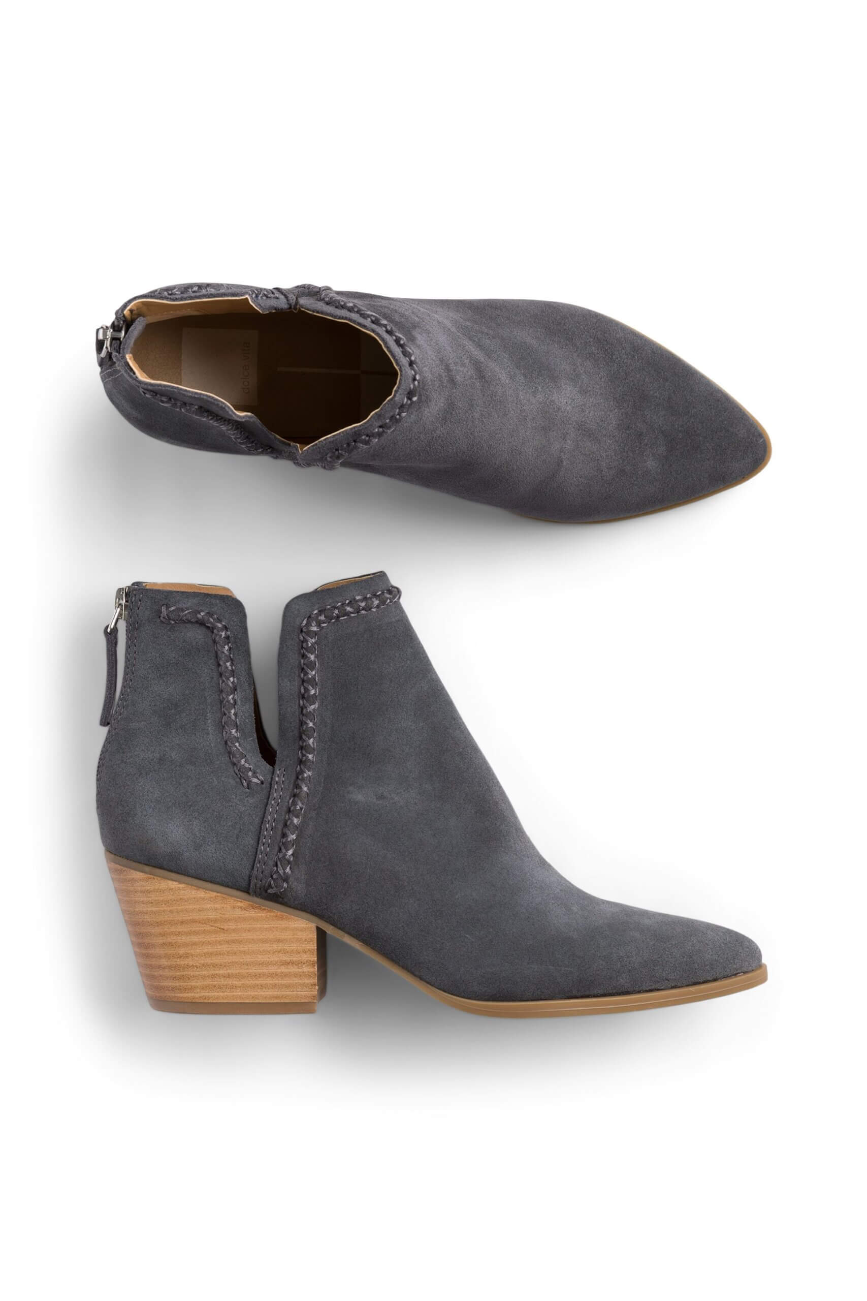 Stitch Fix women’s grey suede ankle boots.