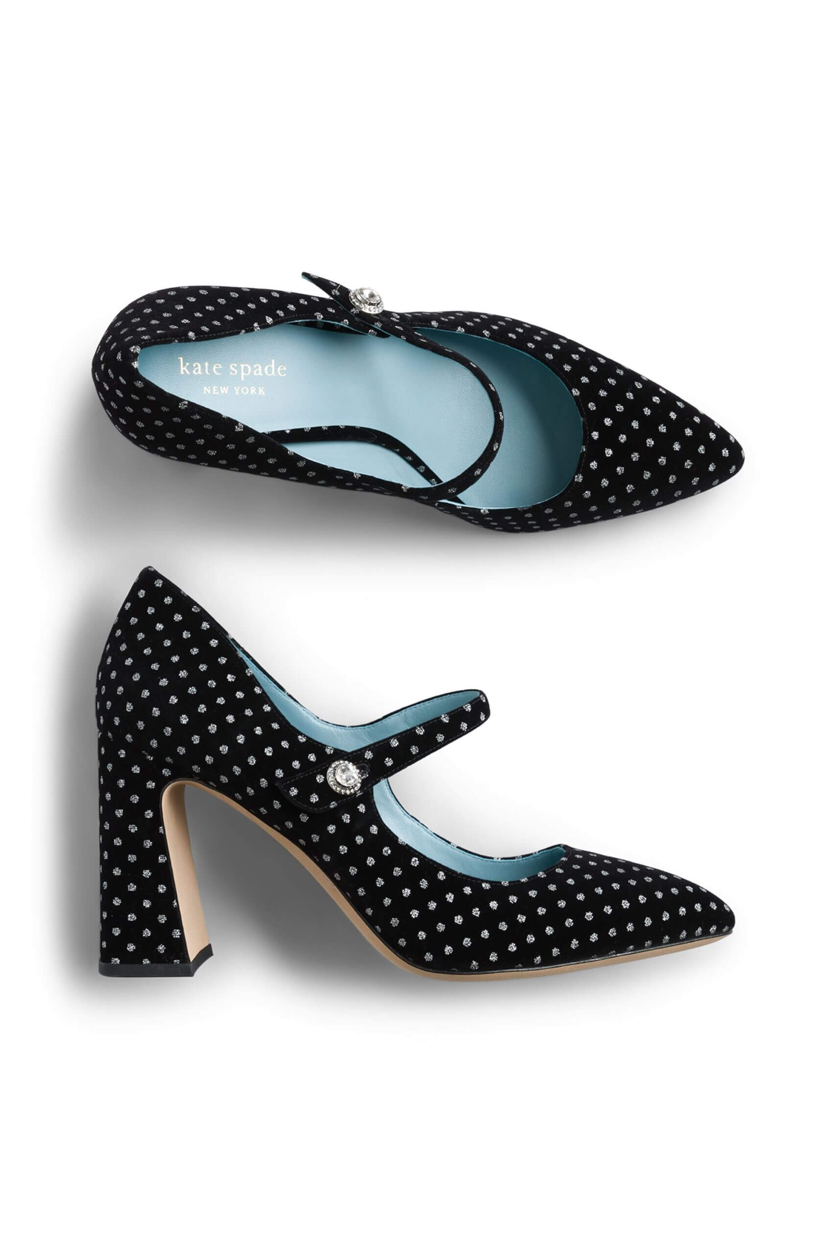 Stitch Fix Women's black polka dot Mary Jane heels.