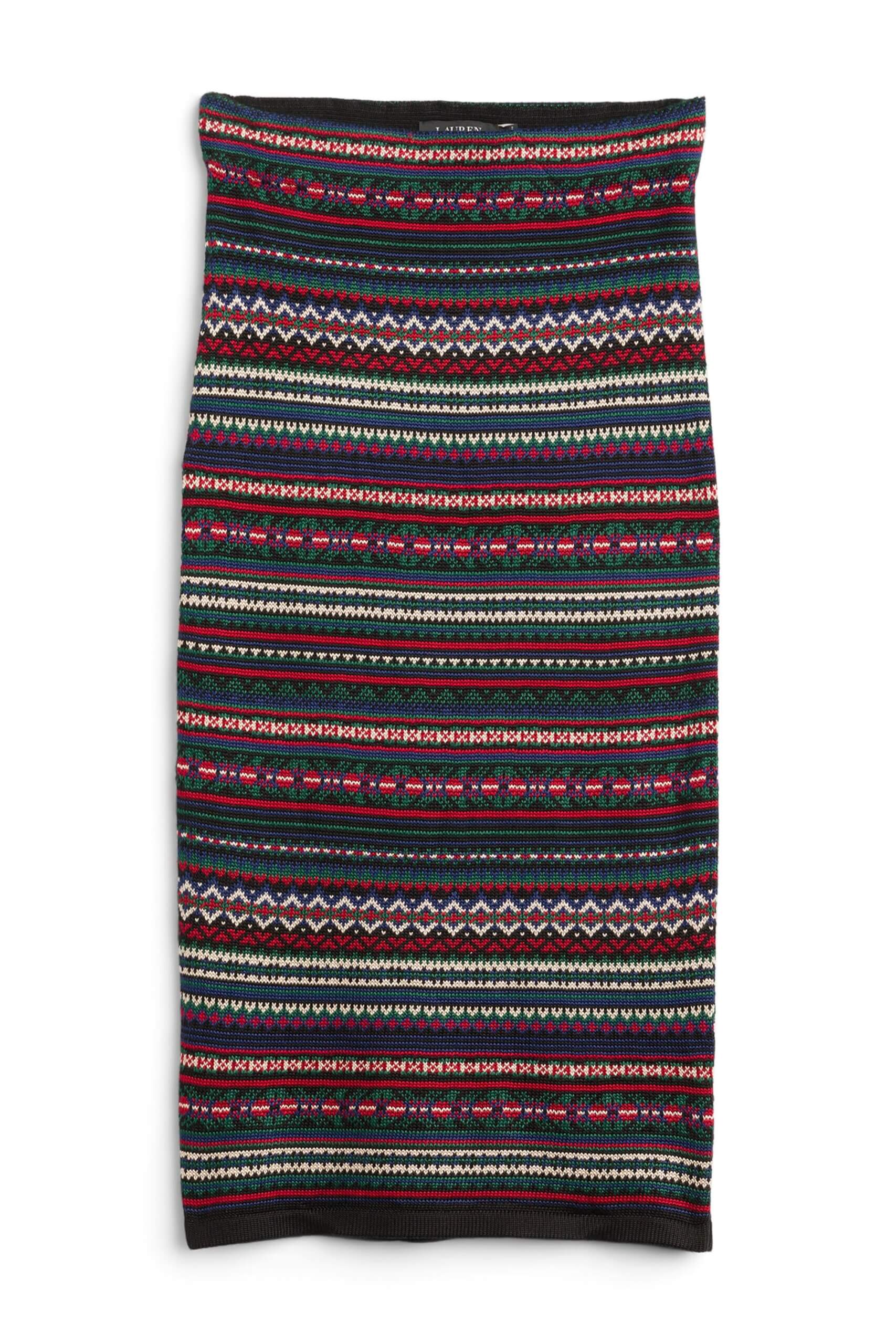 Stitch Fix women’s Fair Isle striped knit pencil skirt.