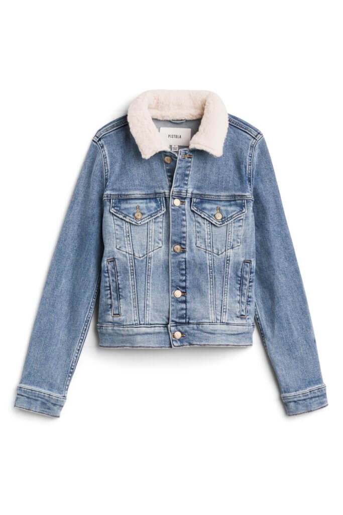 Stitch Fix women’s sherpa denim jacket.