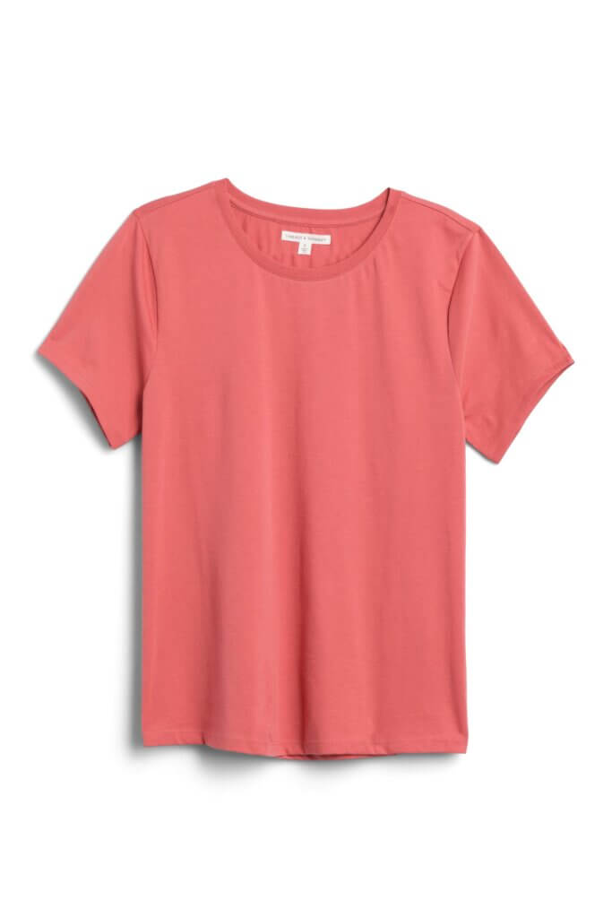 Stitch Fix Women's red crew neck t-shirt. 