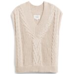 Stitch Fix women’s cream cable-knit sweater vest.
