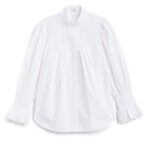 Stitch Fix women’s white blouse with puff sleeve detail.