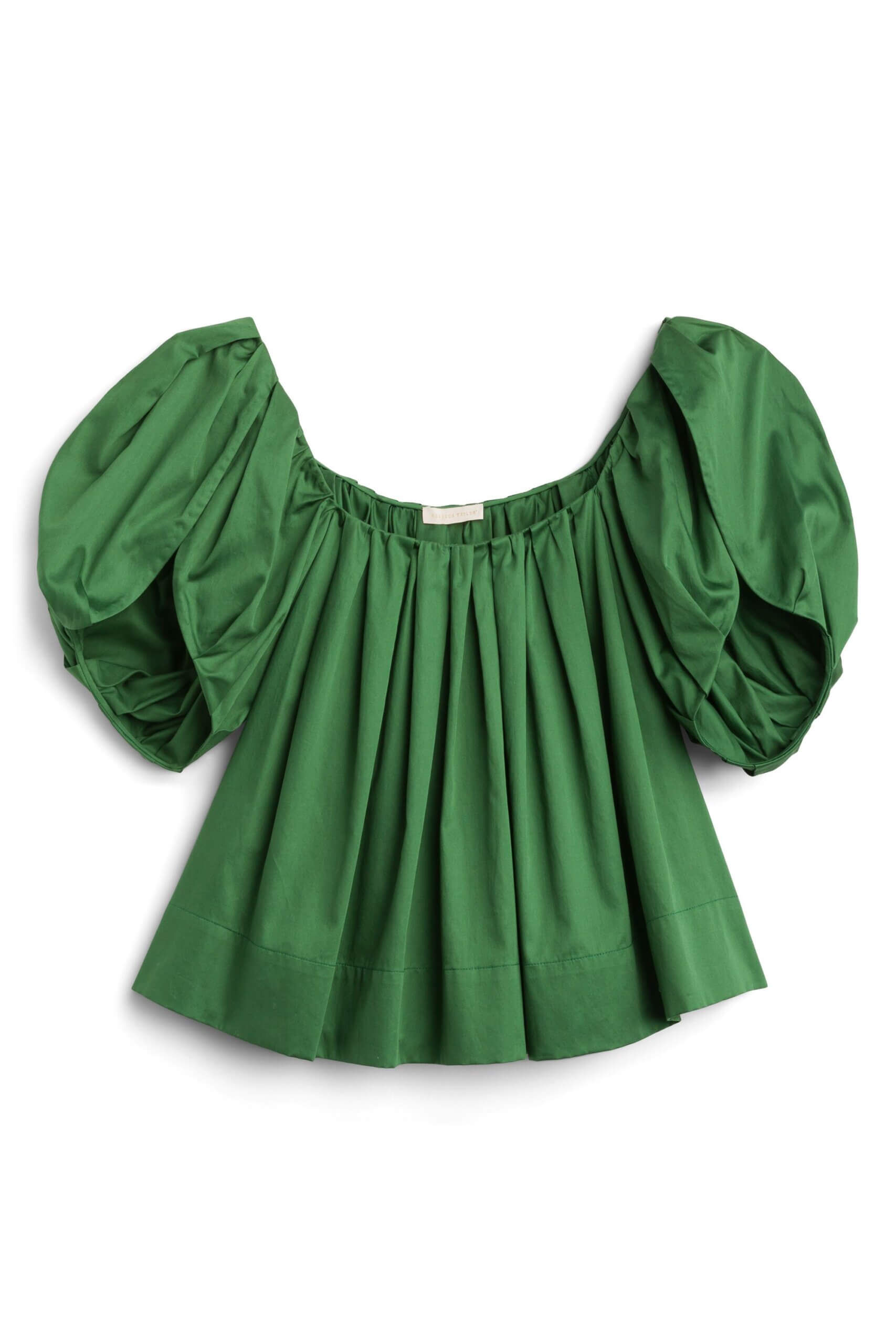 Stitch Fix women’s green balloon short sleeve blouse.