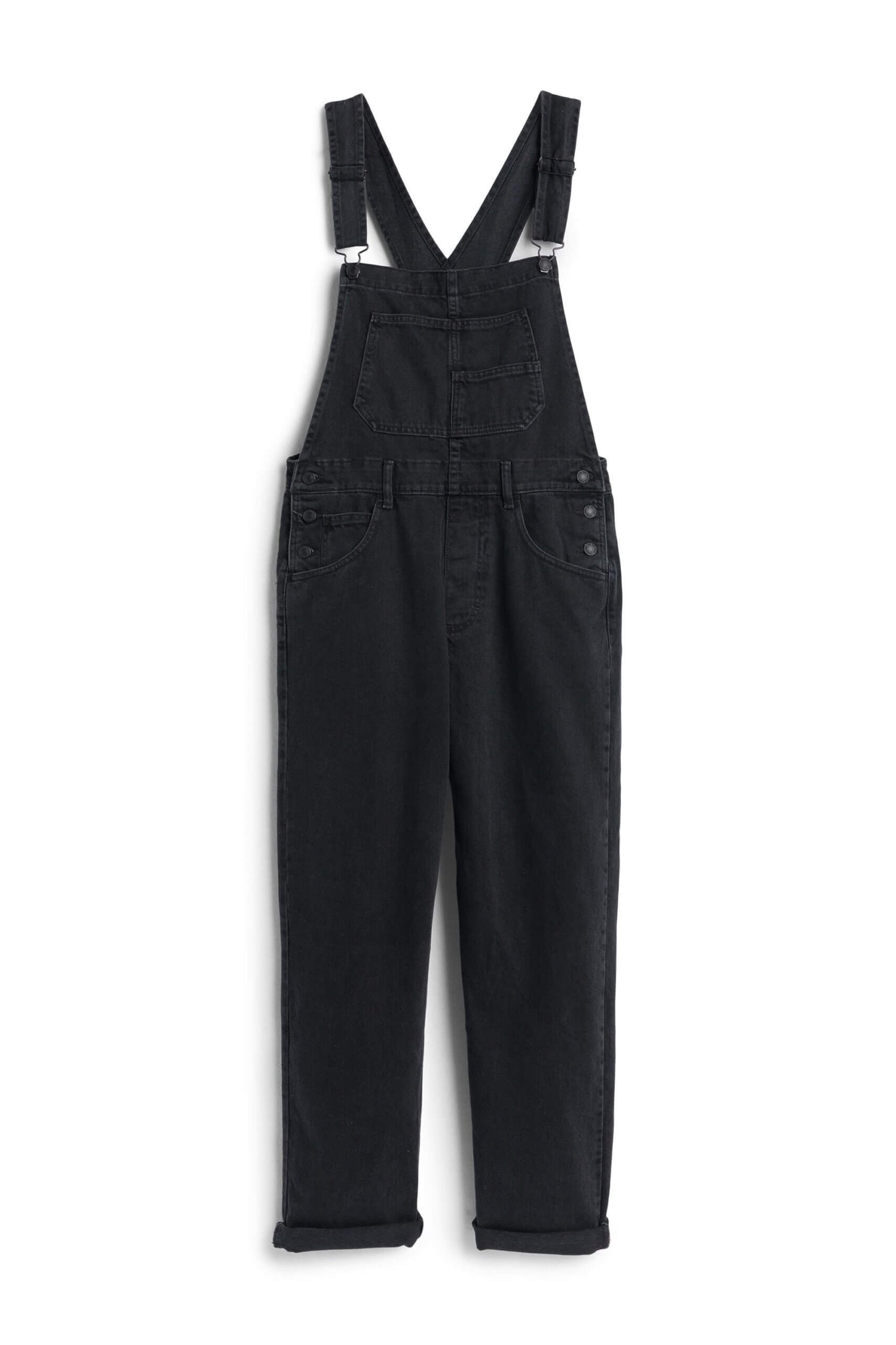Stitch Fix women's black overalls.