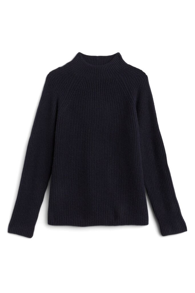 Stitch Fix women’s black mock neck turtleneck.