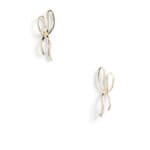 Stitch Fix women’s gold and crystal accented bow earrings.