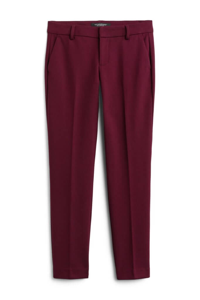 Stitch Fix women’s burgundy straight-leg trousers.