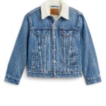 Stitch Fix women’s denim jacket with sherpa-lined collar.
