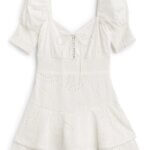 Stitch Fix women's cottagecore style white eyelet lace dress.