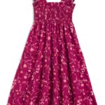 Stitch Fix women’s burgundy micro-floral nap dress.