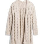 Stitch Fix women’s off-white cable knit cardigan sweater.