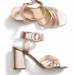 Stitch Fix women’s gold block heels.