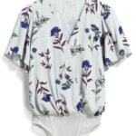 Stitch Fix women’s white floral print bodysuit.