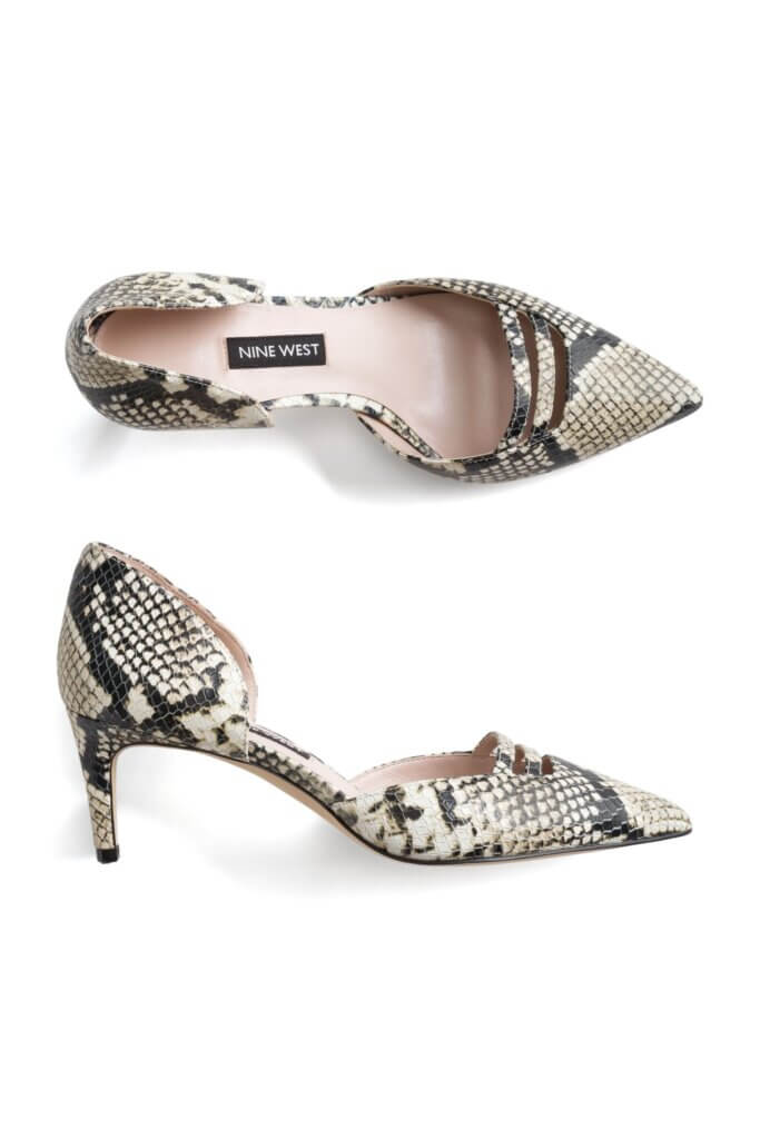Stitch Fix women’s snakeskin print heels.
