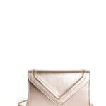 Stitch Fix women’s gold envelope clutch with chain-link strap.