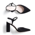 Stitch Fix women’s black velvet heels.