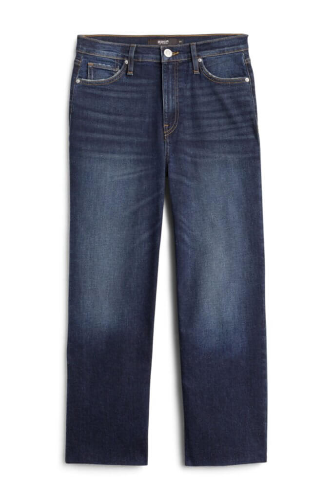 Stitch Fix Women’s faded dark-wash straight-leg jeans.