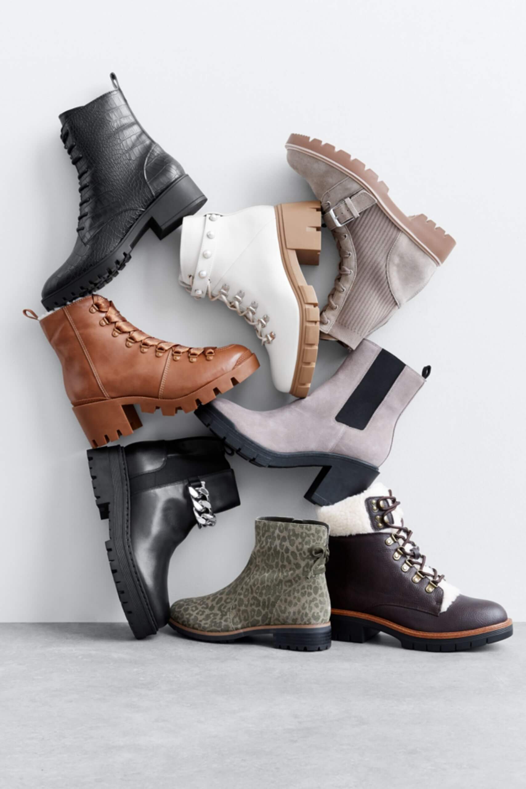 Stitch Fix Women’s assortment of boots to wear to a pumpkin patch.