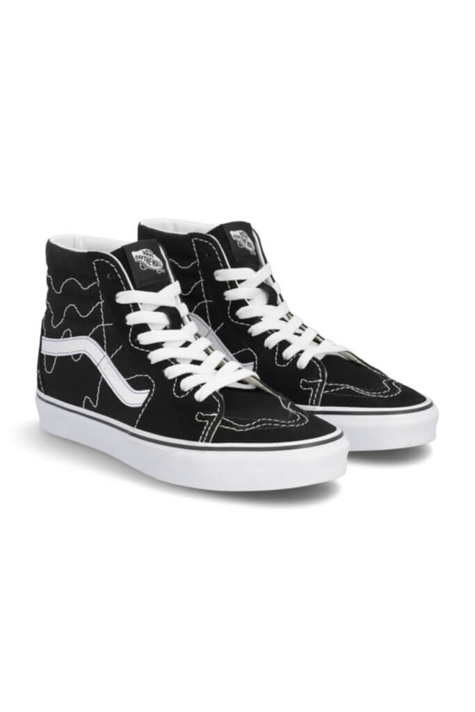Stitch Fix Women’s black and white high-stop sneakers.