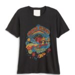 Stitch Fix Women’s black short-sleeve grunge style graphic T-shirt