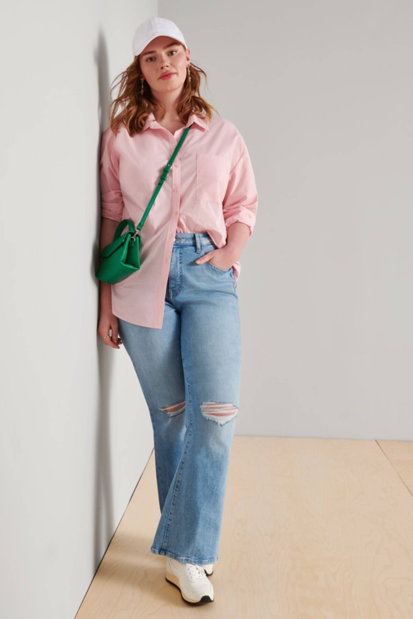 Button up shop womens jeans