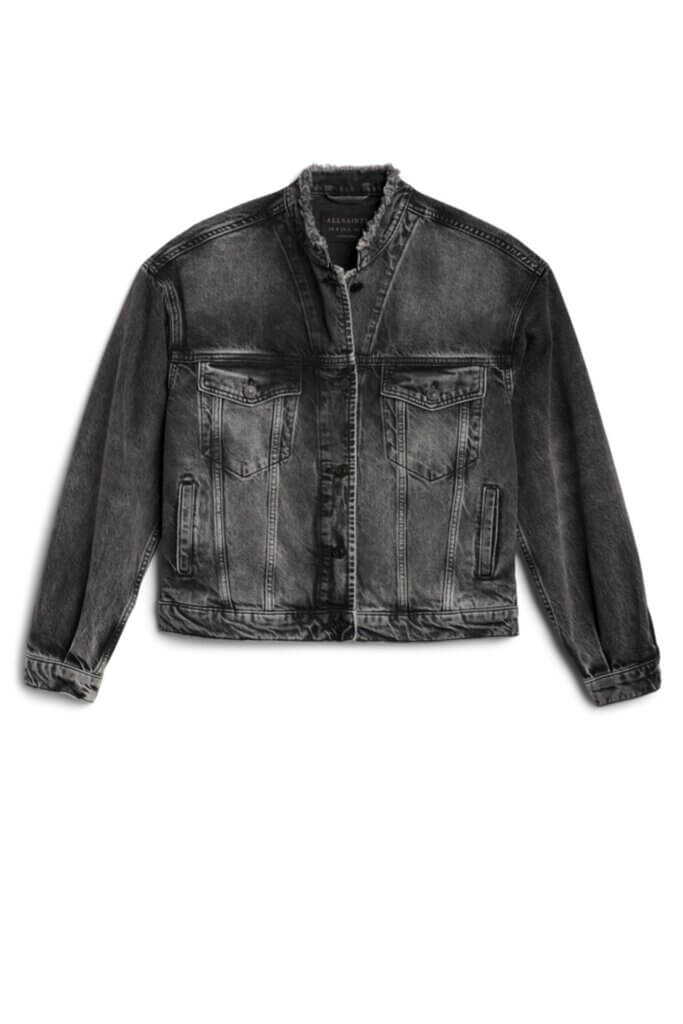Stitch Fix Women’s faded black denim jacket.