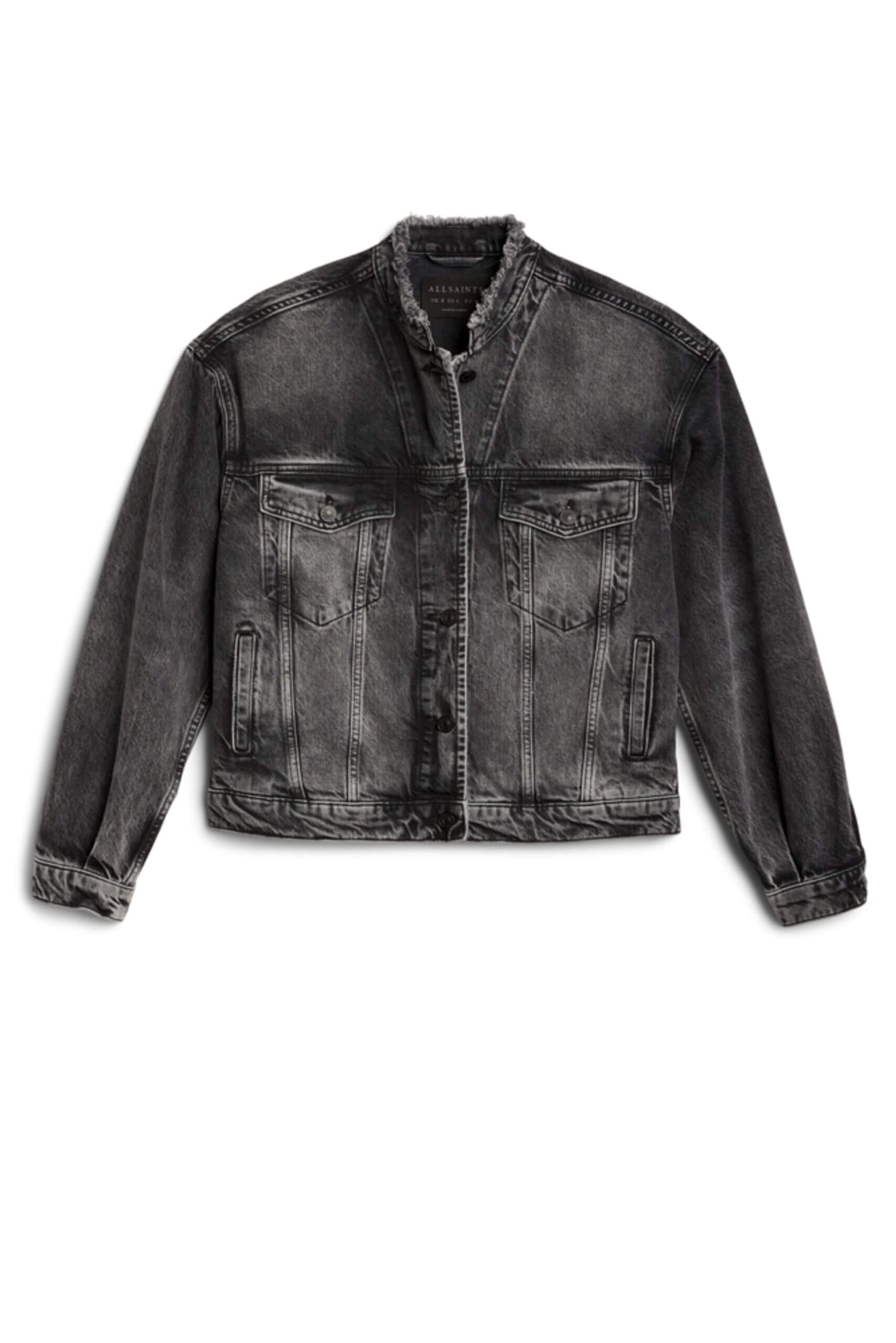 Stitch Fix Women’s faded black denim jacket.