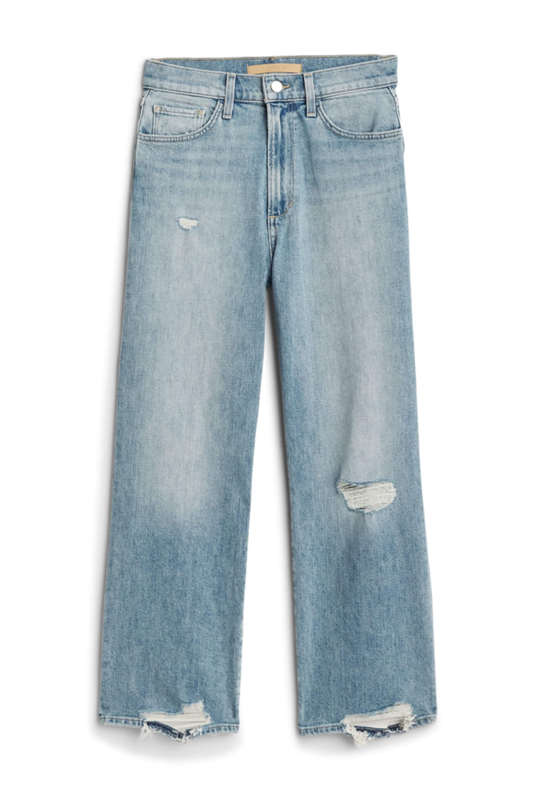 Stitch Fix Women’s light-wash straight-leg distressed jeans.