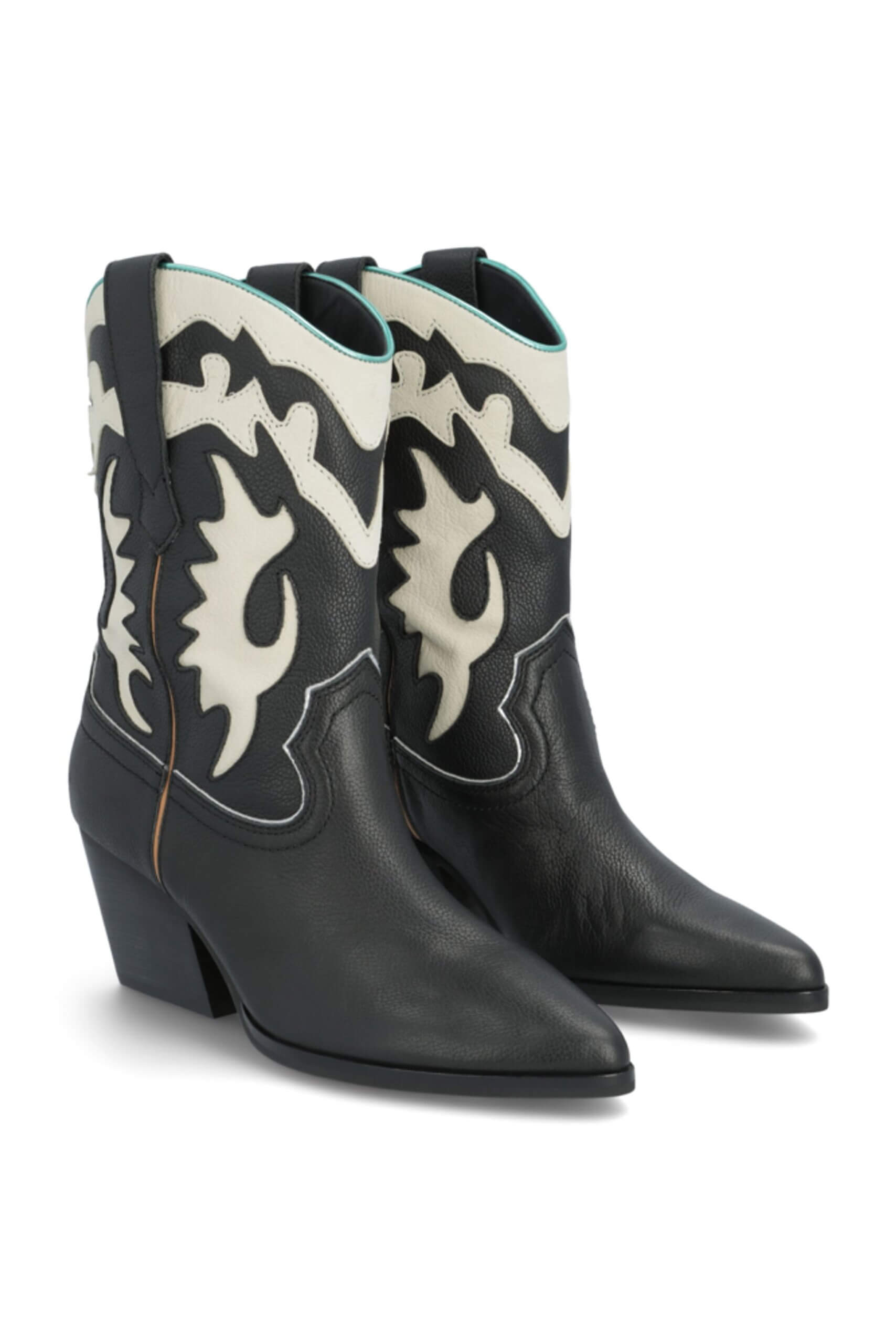 Stitch Fix Women’s black and white cowboy boots.