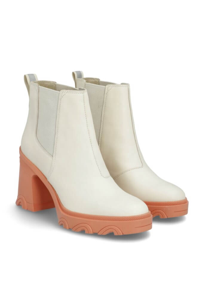 Stitch Fix Women’s off-white booties with tan lug soles.