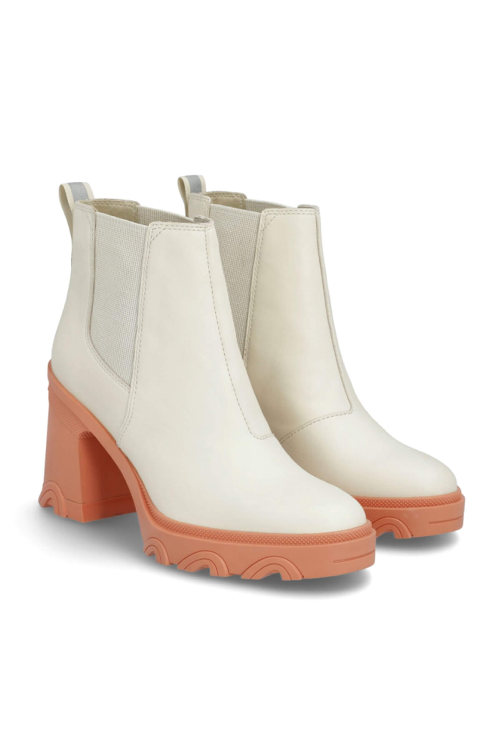 Stitch Fix Women’s off-white booties with tan lug soles.