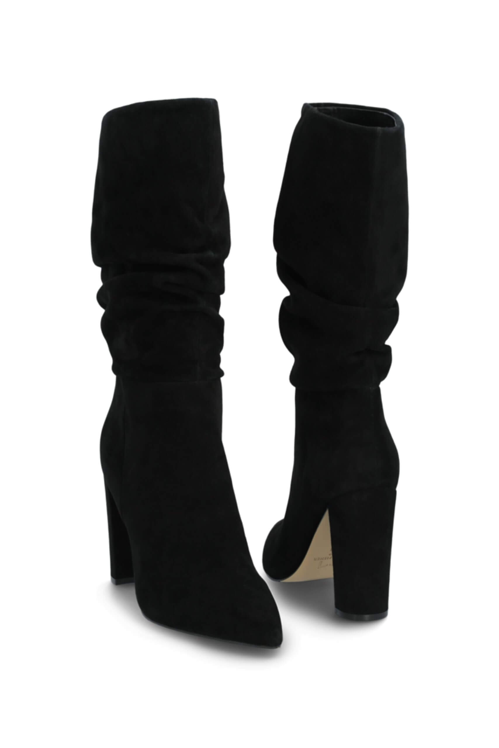 Stitch Fix Women’s black knee-high heeled boots.
