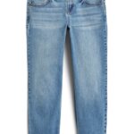 Stitch Fix Women’s medium-wash cuffed straight-leg jeans.
