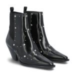 Stitch Fix Women’s black patent studded cowboy booties.