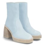 Stitch Fix Women’s light blue chunky heeled booties.