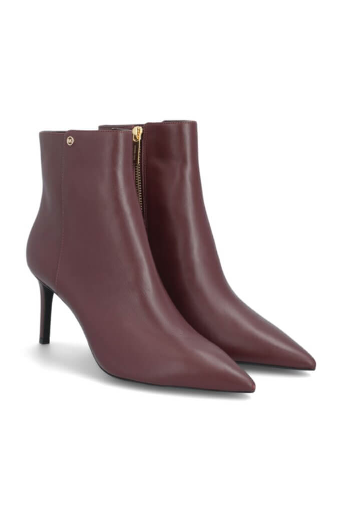 Stitch Fix Women’s burgundy pointed-toe side-zip heeled booties.
