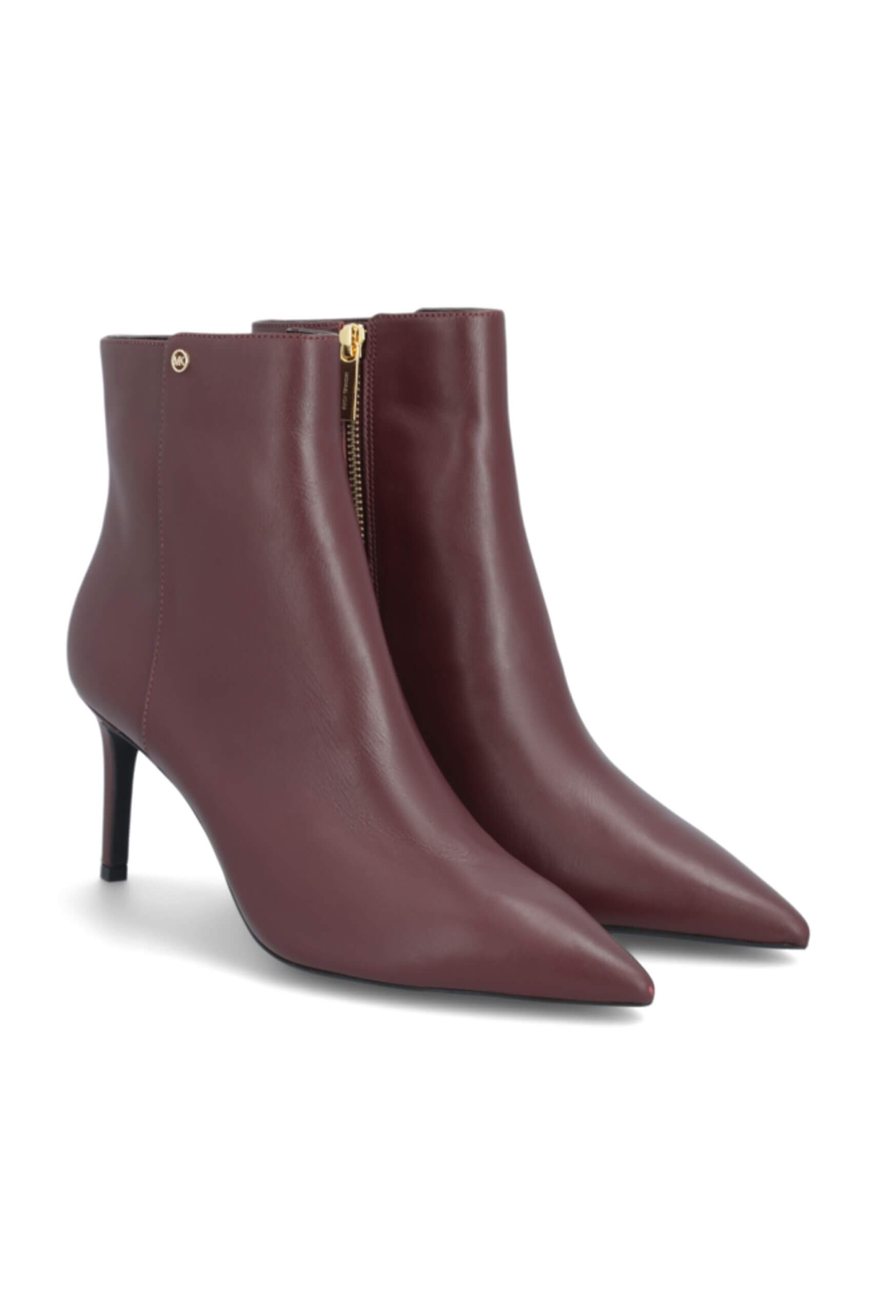 Stitch Fix Women’s burgundy pointed-toe side-zip heeled booties.