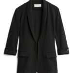 Stitch Fix women’s black oversized three-quarter sleeved blazer.