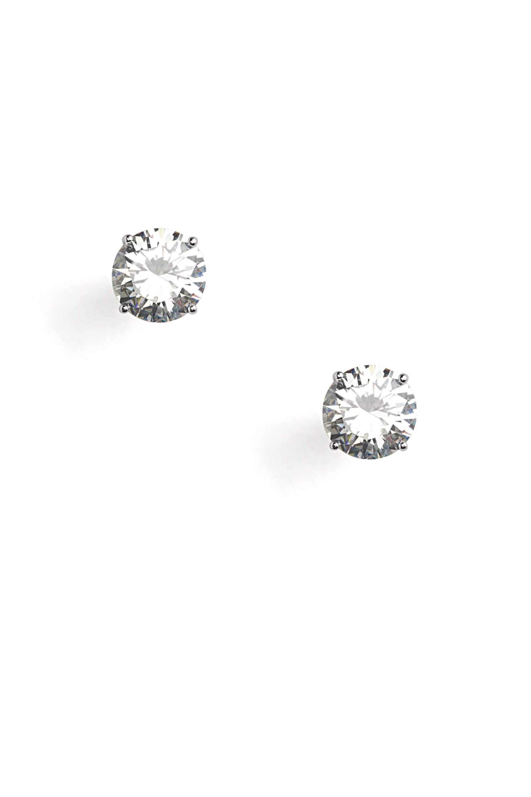 Stitch Fix women’s silver crystal stud earrings.