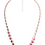 Stitch Fix women's red and gold heart chain necklace.