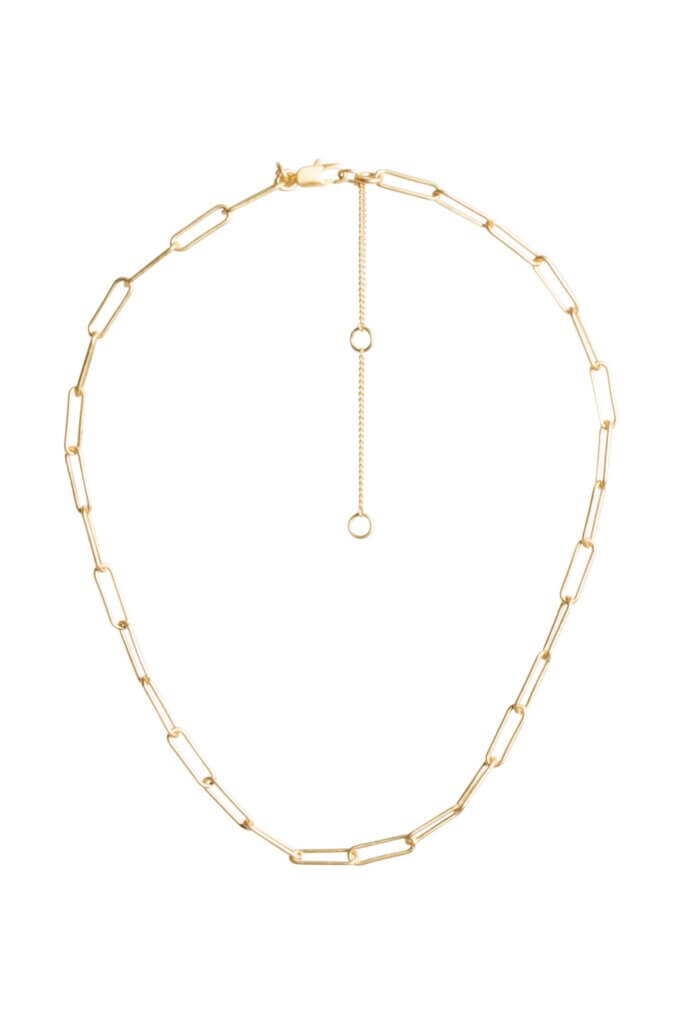Stitch Fix women’s gold paperclip link necklace.