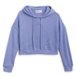 Stitch Fix women’s purple knit hoodie.